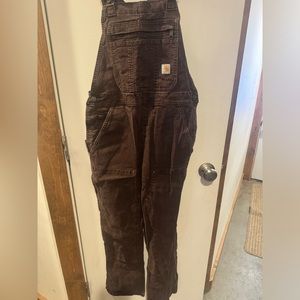 Carhartt women’s work overalls - dark brown  - size small